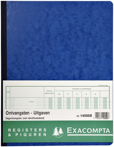 Register Piqure dagontvangsten 320x250mm 80vel 1 Stuk