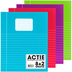 Cahier SOHO Trend A5 ligné 80 pages 60g assorti 8+2 gratuits 10 Stuk