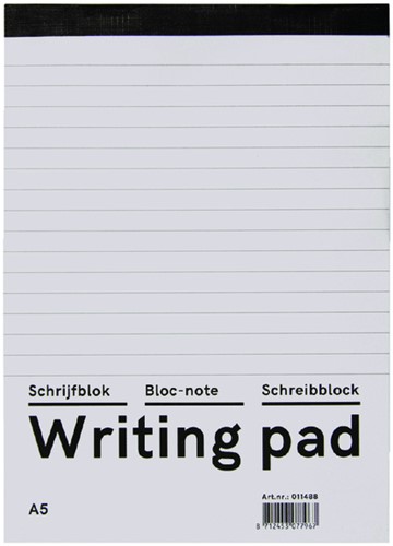 Bloc-notes Qbasic A5 ligné 160 pages 60g 1 Stuk