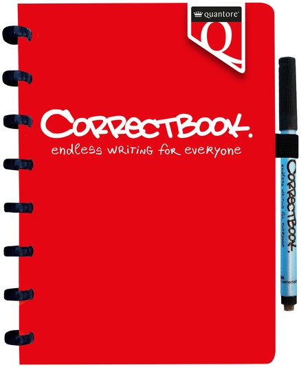 Carnet de notes Correctbook Quantore A5 ligné 40 pages rouge 1 Stuk bij  Bonnet Office Supplies