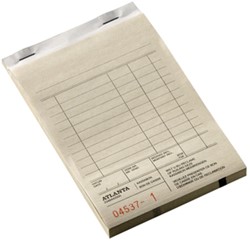Bloc de caisse Djois Atlanta 142x100mm copie carbone 50x 2 feuilles blanc 1 Stuk