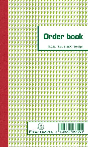 Orderboek Exacompta 175x105mm 50x3vel 1 Stuk