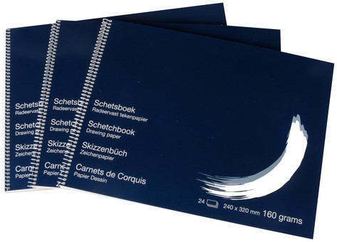 Bloc croquis Papyrus 240x320mm 160g 24 feuilles 1 Stuk-2