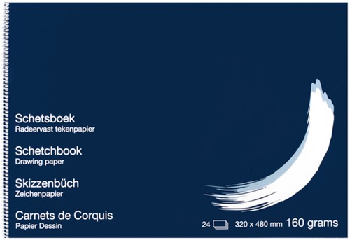 Bloc croquis Papyrus 320x480mm 160g 24 feuilles 1 Stuk