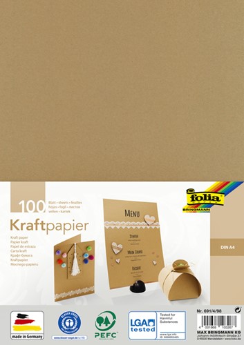 Kraftpapier Folia A4 120gr 100 vel 100 Vel