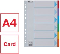 Intercalaire Esselte Standart A4 6 onglets 11 perf carton assorti 1 Set-3