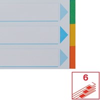Intercalaire Esselte Standart A4 6 onglets 11 perf carton assorti 1 Set-1