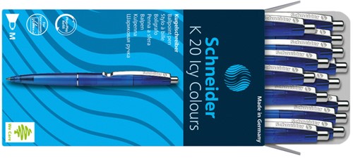 Stylo bille Schneider K20 Icy Colours Medium bleu 1 Stuk-2