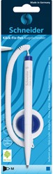 Stylo bille de comptoir Schneider Klick-Fix Medium bleu blister 1 pièce 1 Stuk