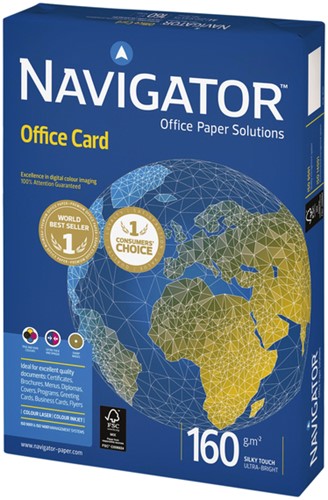 Kopieerpapier Navigator Office Card A3 160gr wit 250 Vel