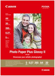 Papier jet d’encre Canon PP-201 A4 265g brillant 20 feuilles 20 Vel