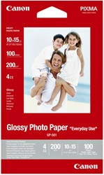 Papier jet d’encre Canon GP-501 10x15cm 210g brillant 100 feuilles 100 Vel