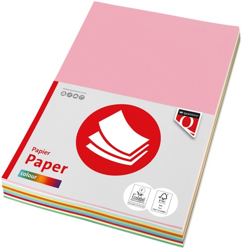 Kopieerpapier Quantore Colour A4 120gr 10kleuren 100 Vel