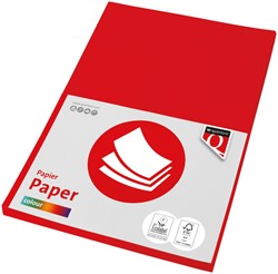 Papier copieur Quantore Colour A4 80g rouge vif 100 feuilles 100 Vel