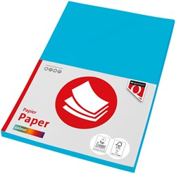 Papier copieur Quantore Colour A4 160g bleu azur 50 feuilles 50 Vel