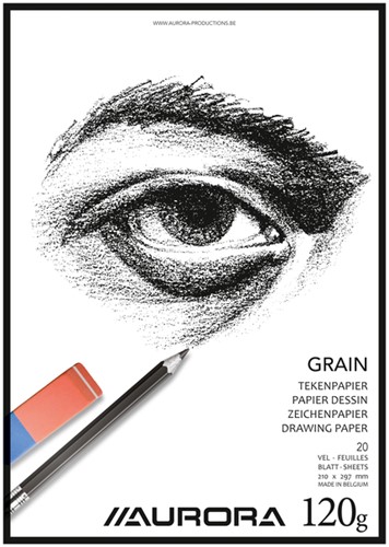 Tekenblok Aurora A4 20 vel 120gr Grain 1 Stuk