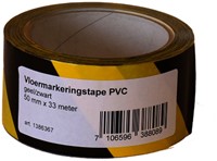 Waarschuwingstape IEZZY breekbaar 50mmx66m or/zw 1 Rol-3
