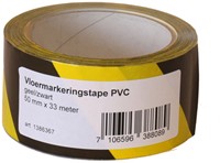 Waarschuwingstape IEZZY breekbaar 50mmx66m or/zw 1 Rol-1