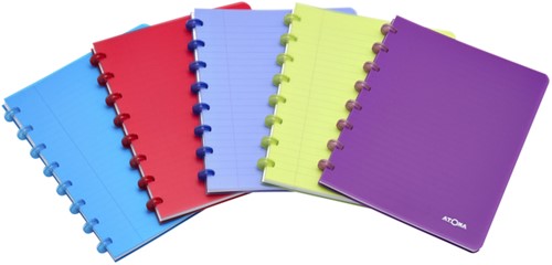 Schrift Atoma A5 rt 4x8 144blz 90gr PP transp ass 1 Stuk