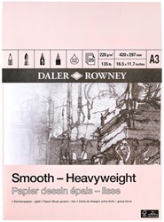 Papier dessin Daler Rowney épais lisse 220g A3 25 feuilles blanc 1 Stuk