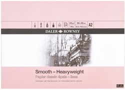 Papier dessin Daler Rowney épais lisse 220g A2 25 feuilles blanc 1 Stuk