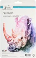 Peinture aquarelle Nassau Art boîte de 18 godets et pinceau 1 Stuk-2