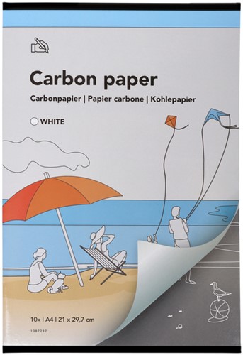 Carbonpapier Qbasic A4 21x31cm 10x wit 10 Vel