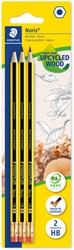 Crayon Staedtler Noris HB embout gomme blister 3 pièces 3 Stuk
