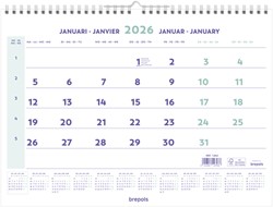 1-Maandskalender 2027 Brepols 43x31.5cm 1 Stuk