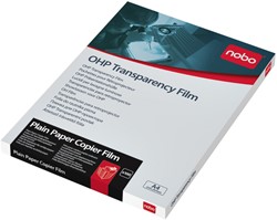 Film rétroprojection transparent Nobo A4 pour copieur 100 pièces 100 Vel