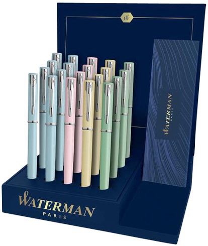 Stylo plume Waterman Allure assorti pastel + cartouche encre bleue