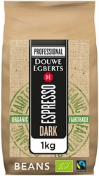 Café en grains Douwe Egberts espresso Dark Roast Organic & Fairtrade 1000g 1000 Gram