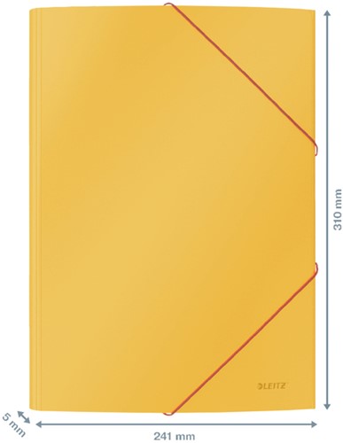 Chemise à élastique Leitz Cosy A4 3 rabats jaune 1 Stuk-3