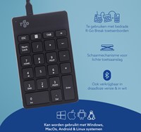 Pavé numérique ergonomique R-Go Break filaire noir 1 Stuk-1