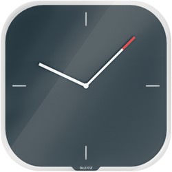 Horloge murale Leitz Cosy en verre gris 1 Stuk