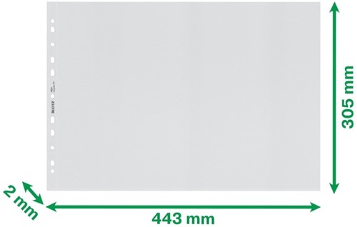 Showtas Leitz Recycle PP A3 transparant 25 Stuk-3