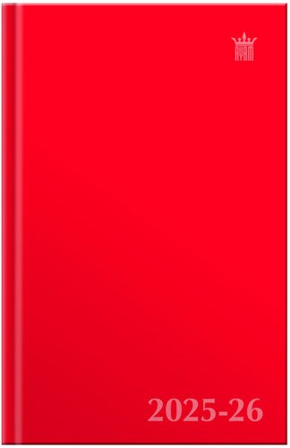 Schoolagenda 2025-2026 Ryam Studie Uni 7d/2p rood 1 Stuk