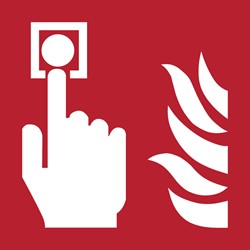 Pictogramme Djois Détecteur d'incendie 200x200mm rouge 1 Stuk