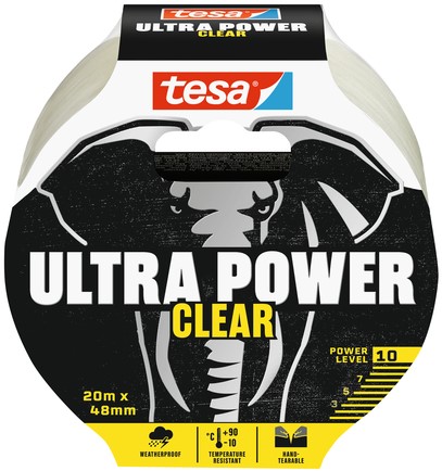 Tape Tesa 48mmx20m Ultra Power Clear transparant 1 Stuk