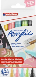 Acrylmarker edding e-5100 M pastel assorti 5st 5 Stuk