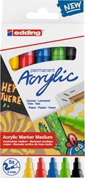 Marqueur acrylique edding e-5100 Medium Basique assorti set 5 pièces 5 Stuk