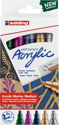 Acrylmarker edding e-5100 M metallic assorti 5st 5 Stuk