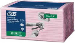 Chiffon de nettoyage Tork Premium W8 194750 1 épaisseur 40 feuilles rouge 40 Vel