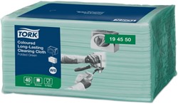 Chiffon de nettoyage Tork Premium W8 194550 1 épaisseur 40 feuilles vert 40 Vel
