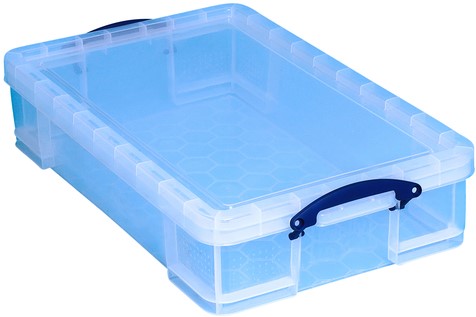 Really Useful Boîte De Rangement 4 Litres Transparent – Parfaite Pour A4, Ultra Solide Et Empilable