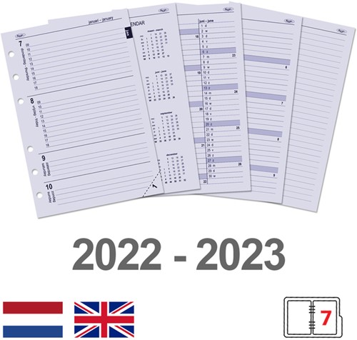Agendavulling 2022-2023 Kalpa A5 7dagen/2pagina's 1 Stuk