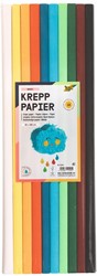 Papier crépon Folia 50x200cm 10 rouleaux couleurs basiques 10 Rol