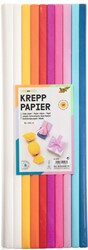 Papier crépon Folia 50x200cm 10 rouleaux couleurs mélangées 10 Rol