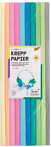 Crêpepapier Folia 50x200cm Trend 10 kleuren 10 Rol