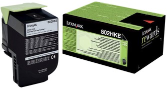 Tonercartridge Lexmark 80C2HKE 4K zwart 1 Stuk